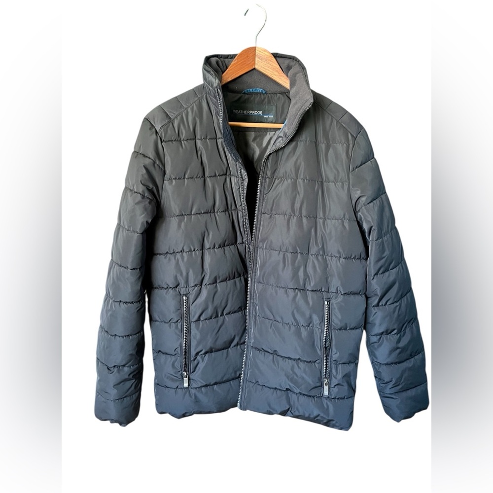 Weatherproof Black Puffer Jacket for Men